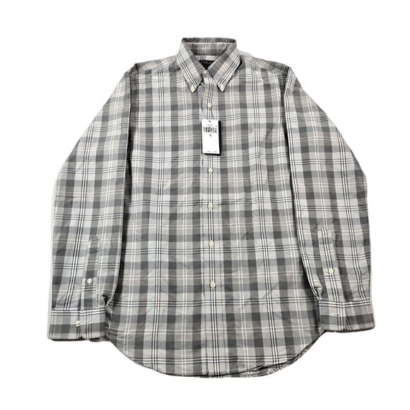 Polo Ralph Lauren Performance Oxford Shirt Men Small Grey Multi Classic Fit $138